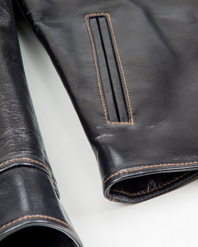 Y'2 Leather Indigo Dyed Horsehide Single Riders Jacket (IR-42) - Standard & Strange