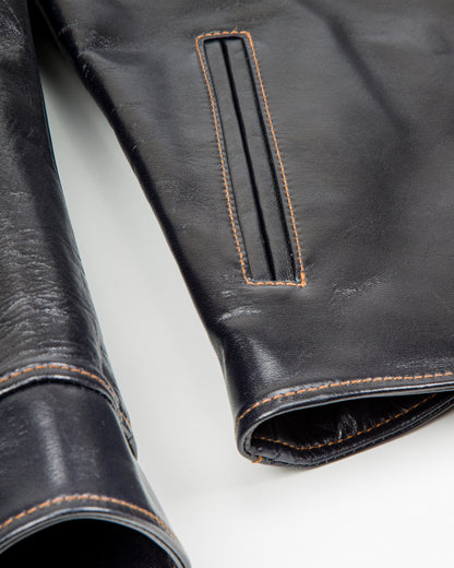 Y'2 Leather Indigo Dyed Horsehide Single Riders Jacket (IR-42) - Standard & Strange