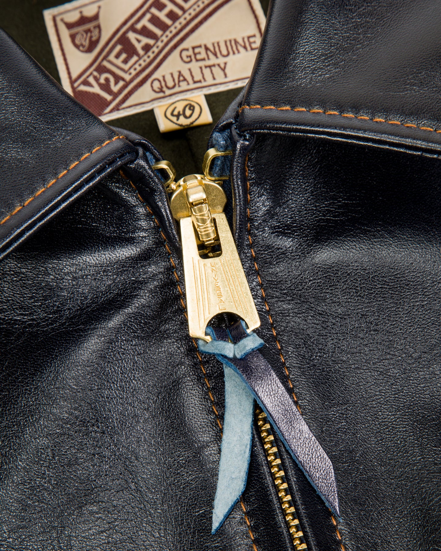 Y'2 Leather Indigo Dyed Horsehide Single Riders Jacket (IR-42) - Standard & Strange