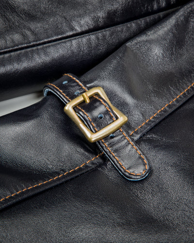 Y'2 Leather Indigo Dyed Horsehide Single Riders Jacket (IR-42) - Standard & Strange