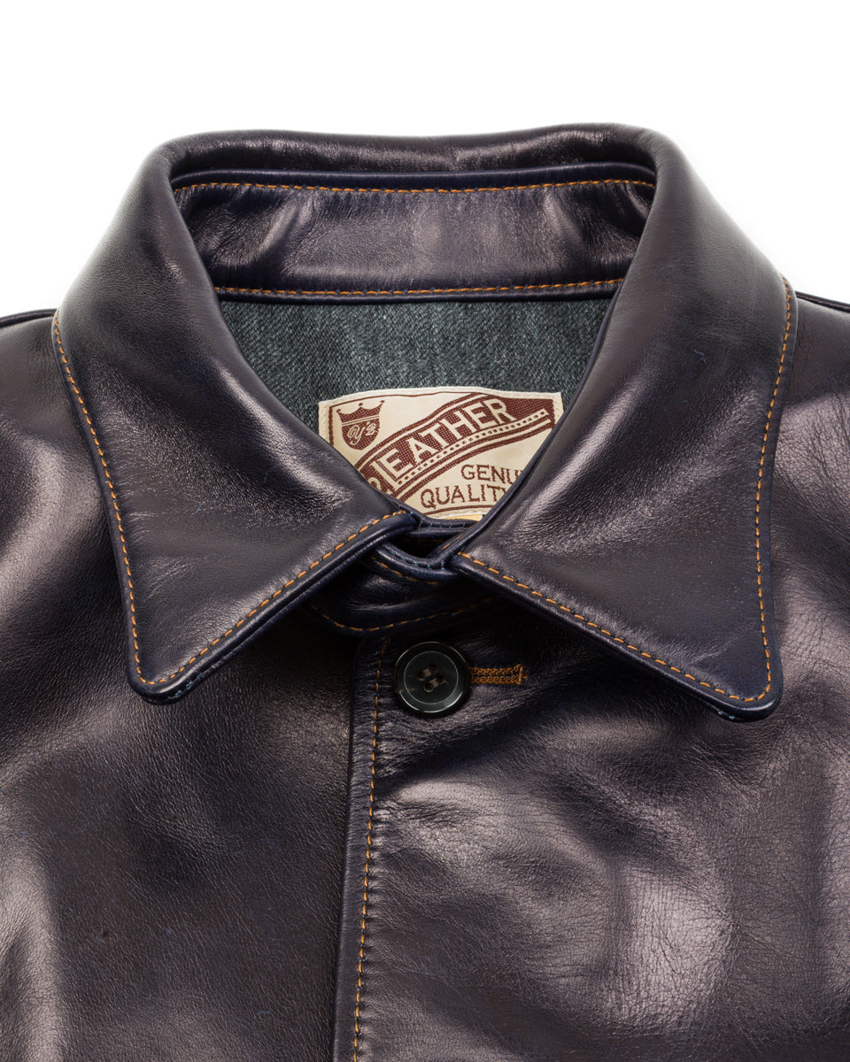 Y'2 Leather Indigo Horse Car Coat (IC-77) - Standard & Strange