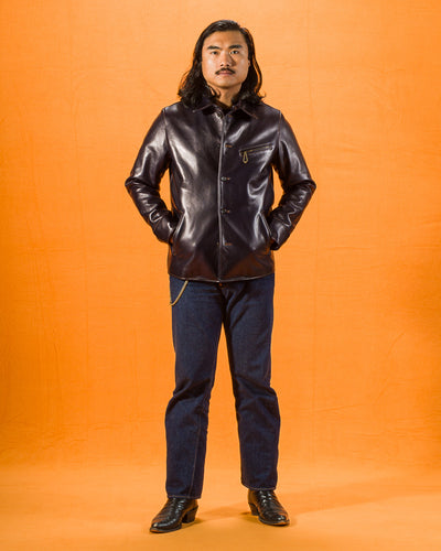 Y'2 Leather Indigo Horse Car Coat (IC-77) - Standard & Strange