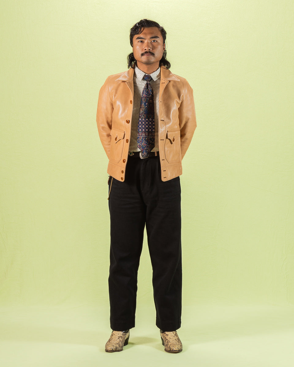 Kakishibu Persimmon Tanned Horsehide Cossack Jacket (KB-162