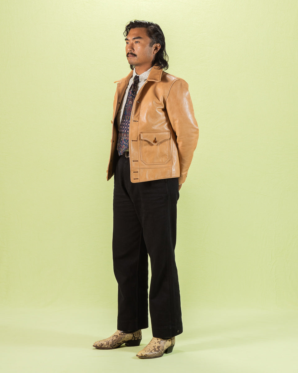 Kakishibu Persimmon Tanned Horsehide Cossack Jacket (KB-162