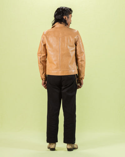 Y'2 Leather Kakishibu Persimmon Tanned Horsehide Cossack Jacket (KB-162) - Standard & Strange