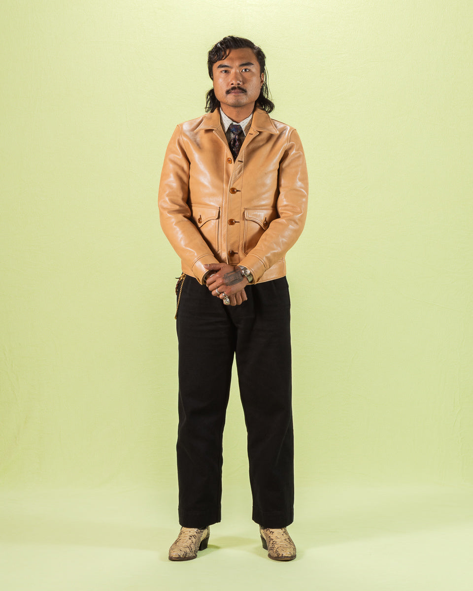 Kakishibu Persimmon Tanned Horsehide Cossack Jacket (KB-162