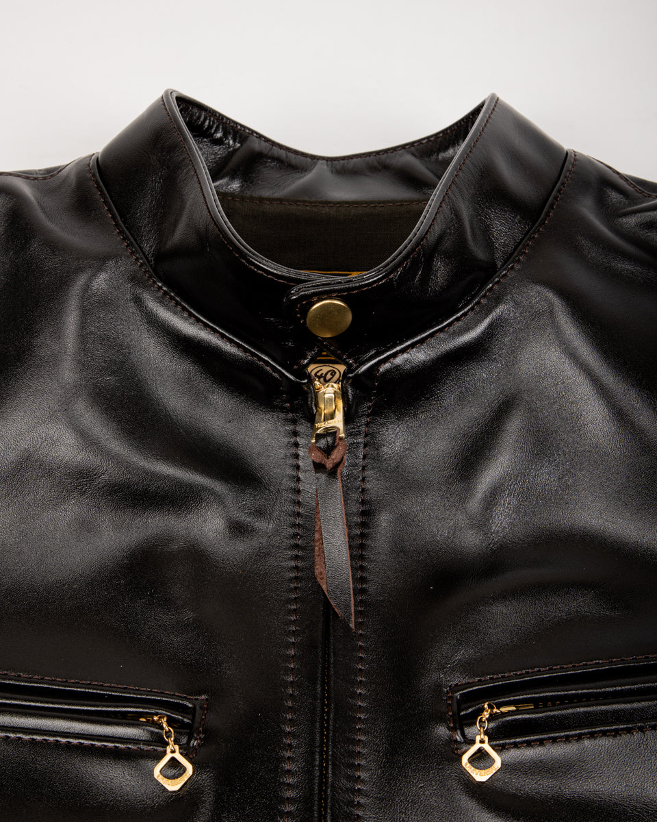 Y'2 Leather Lightweight Vintage Horsehide Single Riders Jacket