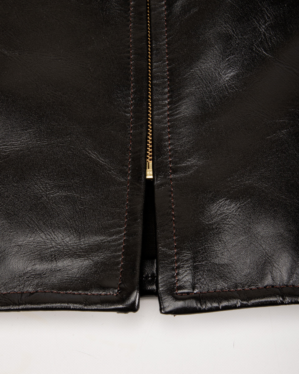 Lightweight Vintage Horsehide Single Riders Jacket (PR-65) - Black
