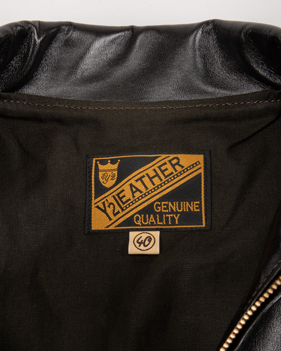 Lightweight Vintage Horsehide Single Riders Jacket (PR-65) - Black