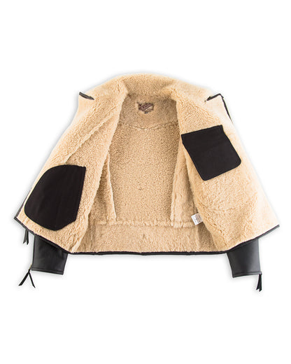 Y'2 Leather Merino Mouton D-Pocket Double Rider Jacket (CM-55) - Black - Standard & Strange