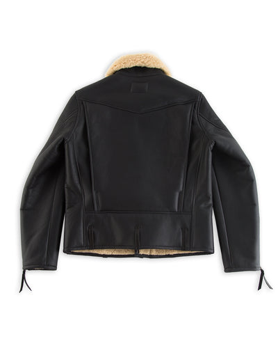 Y'2 Leather Merino Mouton D-Pocket Double Rider Jacket (CM-55) - Black - Standard & Strange