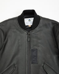 Y'2 Leather [Pre-Order] S&S x Y'2 Low Altitude MA-1 Jacket - Black Sheep Leather - Standard & Strange