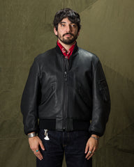 Y'2 Leather [Pre-Order] S&S x Y'2 Low Altitude MA-1 Jacket - Black Sheep Leather - Standard & Strange