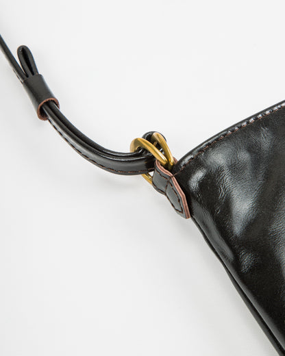 Y'2 Leather Sacoche Bag - Black Natural Scar Horse (BG-18) - Standard & Strange