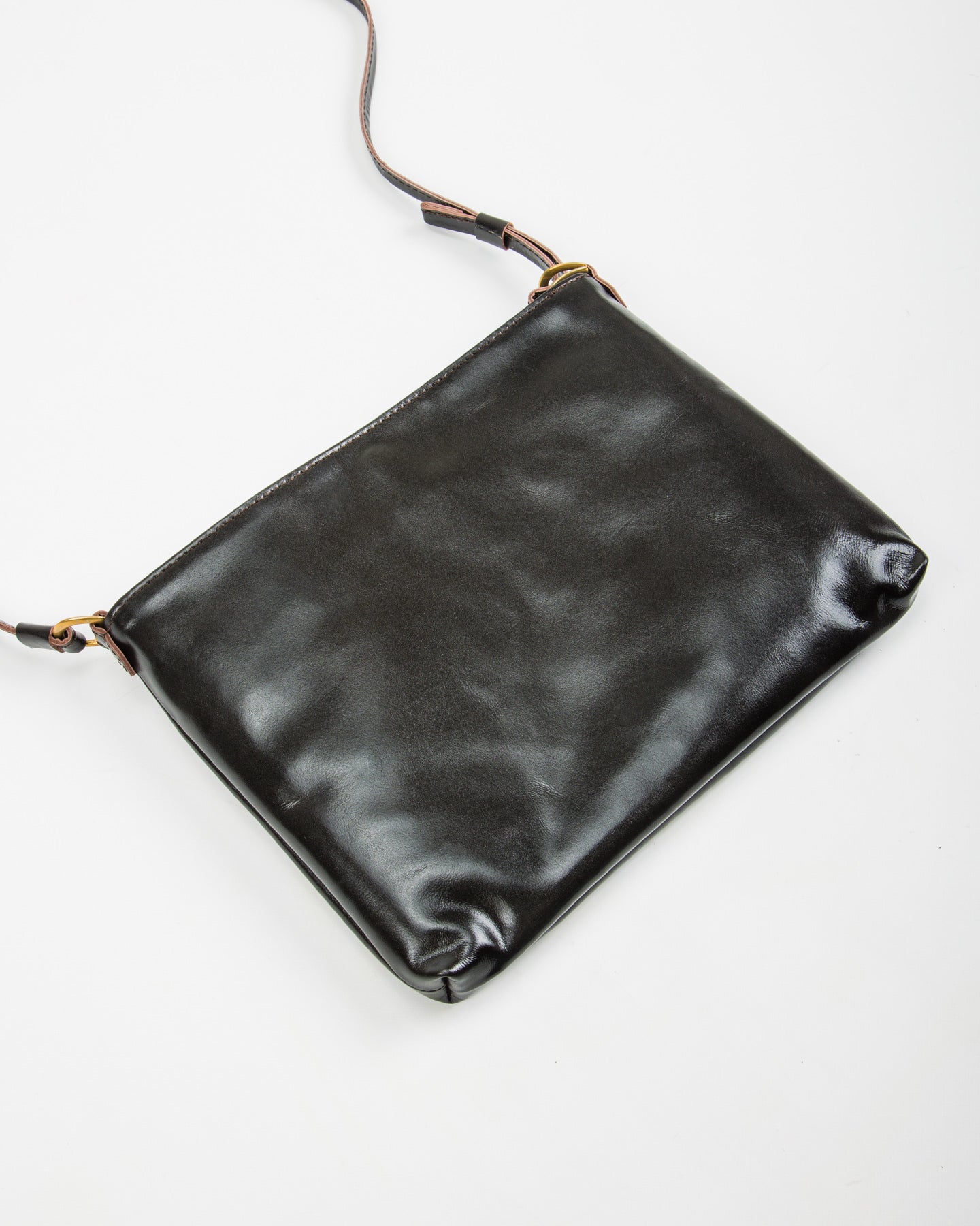 Y'2 Leather Sacoche Bag - Black Natural Scar Horse (BG-18) - Standard & Strange