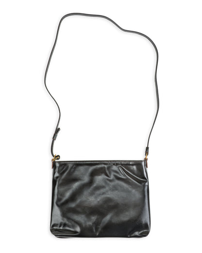 Y'2 Leather Sacoche Bag - Black Natural Scar Horse (BG-18) - Standard & Strange