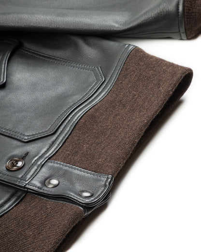 Y'2 Leather Sheepskin Type A-1 - Black - Standard & Strange