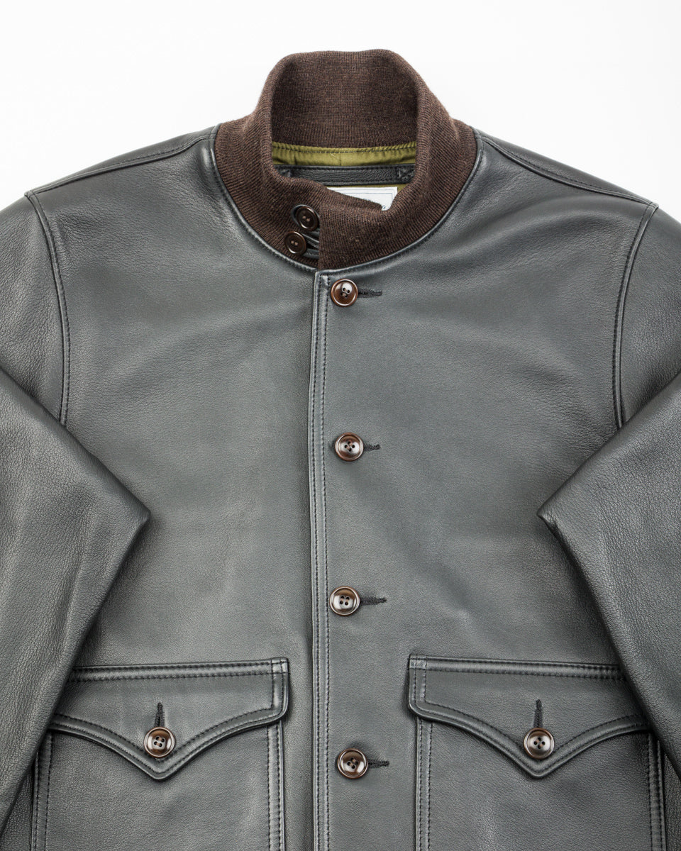 Y'2 Leather Sheepskin Type A-1 - Black - Standard & Strange