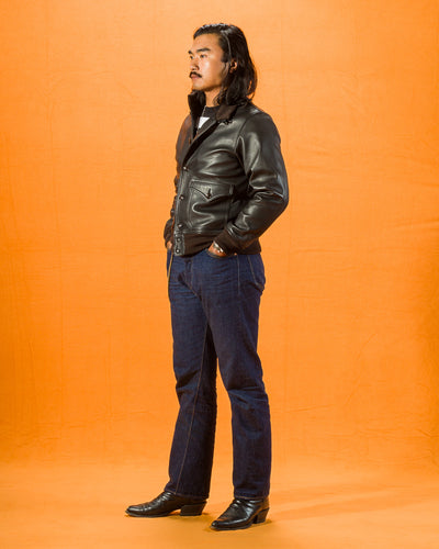 Y'2 Leather Sheepskin Type A-1 - Black - Standard & Strange