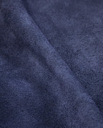 Y'2 Leather Steer Roughout 30's Style French Cycle Short Jacket (TB-153) - Navy - Standard & Strange