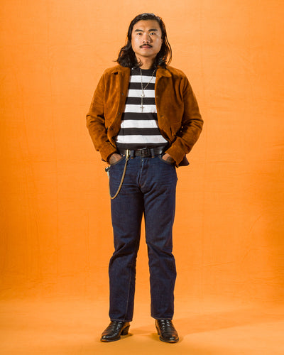 Y'2 Leather Steer Roughout Civilian Model A-1 (TB-149) - Camel - Standard & Strange