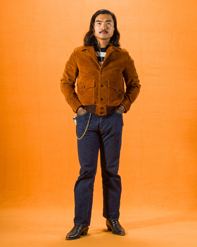 Y'2 Leather Steer Roughout Civilian Model A-1 (TB-149) - Camel - Standard & Strange