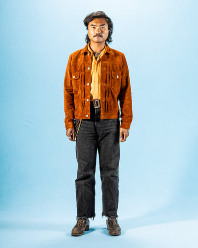 Y'2 Leather Steer Suede 2nd Type Jean Jacket - Camel (TB-141) - Standard & Strange