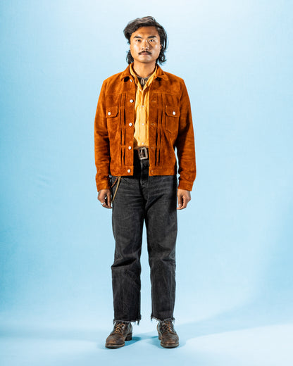 Y'2 Leather Steer Suede 2nd Type Jean Jacket - Camel (TB-141) - Standard & Strange