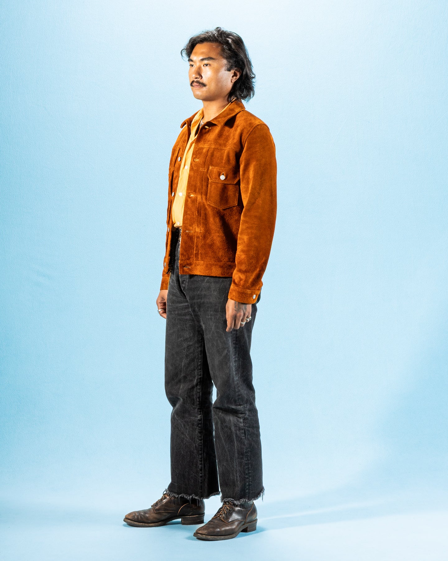 Y'2 Leather Steer Suede 2nd Type Jean Jacket - Camel (TB-141) - Standard & Strange