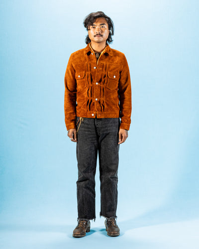 Y'2 Leather Steer Suede 2nd Type Jean Jacket - Camel (TB-141) - Standard & Strange