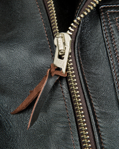 Y'2 Leather Vintage Horse D-Pocket Double Riders Jacket (HR-55) - Black - Standard & Strange