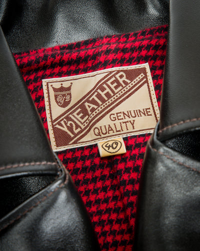 Y'2 Leather Vintage Horse D-Pocket Double Riders Jacket (HR-55) - Black - Standard & Strange