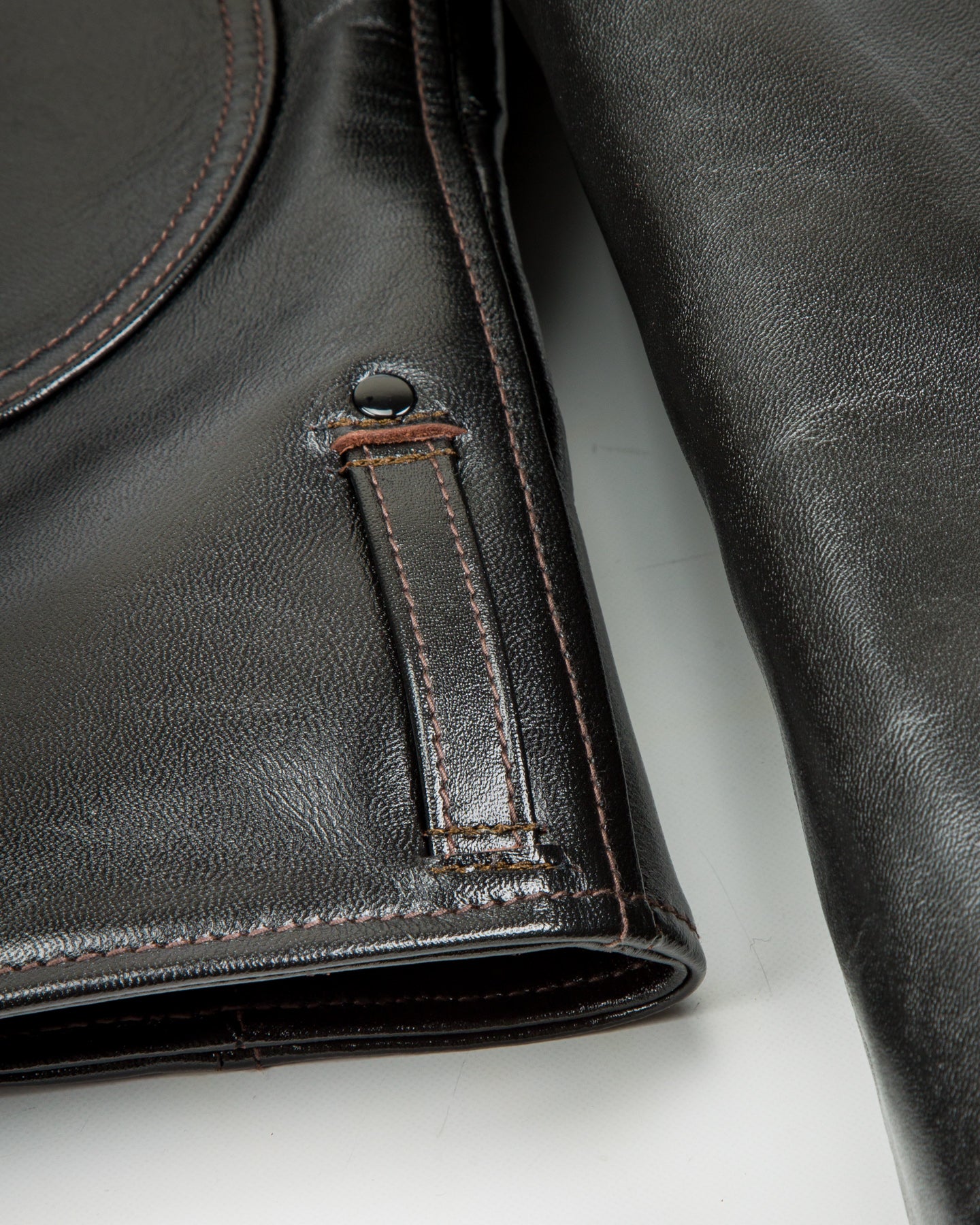 Y'2 Leather Vintage Horse D-Pocket Double Riders Jacket - Black