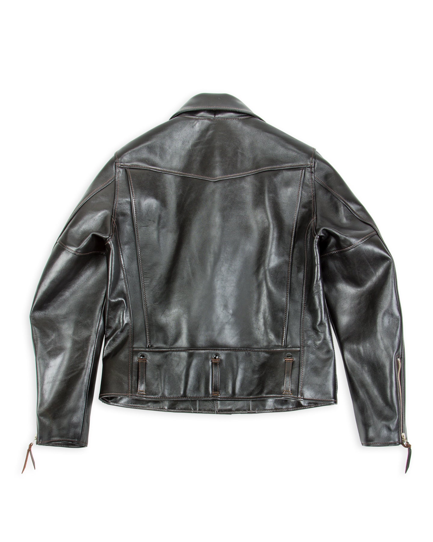 Y'2 Leather Vintage Horse D-Pocket Double Riders Jacket (HR-55) - Black - Standard & Strange