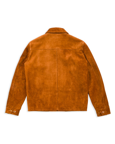 Y'2 Leather Y'2 x S&S Steer Suede Collared Single Riders Jacket (TR-65 Custom) - Camel - Standard & Strange