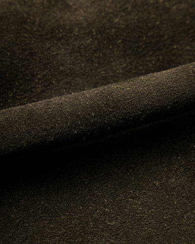 Y'2 Leather Y'2 x S&S Steer Suede Collared Single Riders Jacket (TR-65 Custom) - Olive - Standard & Strange