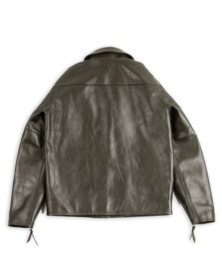 Y'2 Leather Lightweight Vintage Horsehide Single Riders Jacket (PR-65) - Olive - Standard & Strange