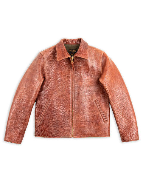 Y 2leather BullHide3.0mmSportsJacket 25thAnniversaryLimited RedBrown BR 45 25SP Flat 28 grande