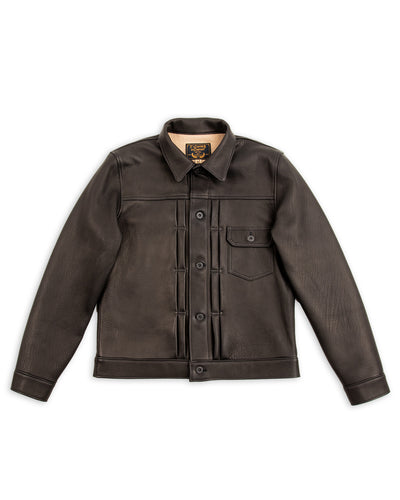 Y'2 Leather Deer Skin 1st Type Jacket - 25th Anniversary Limited - Black (DB-140-25SP) - Standard & Strange