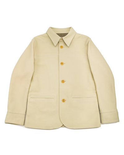 Y'2 Leather Deerskin Rounded Hem Car Coat (DC-76-C Spring Edition) - Cream - Standard & Strange