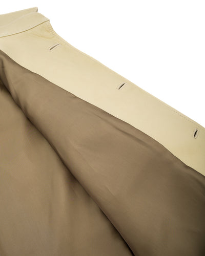 Y'2 Leather Deerskin Rounded Hem Car Coat (DC-76-C Spring Edition) - Cream - Standard & Strange