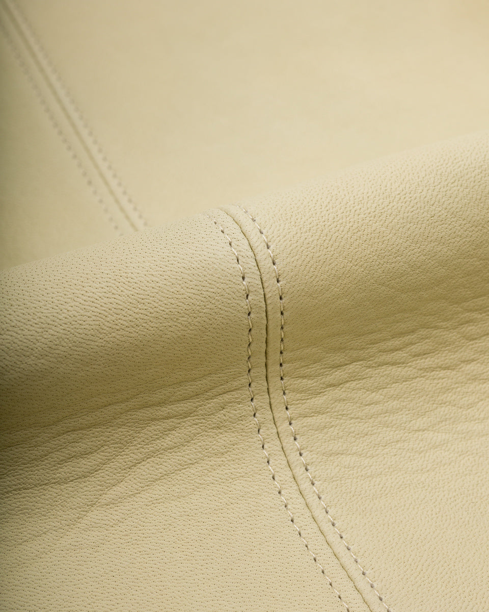 Y'2 Leather Deerskin Rounded Hem Car Coat (DC-76-C Spring Edition) - Cream - Standard & Strange