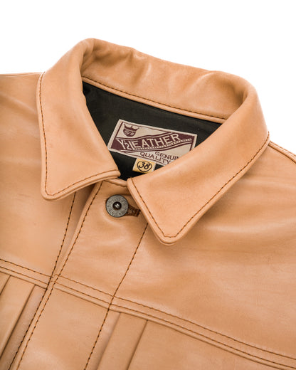 Y'2 Leather Kakishibu Persimmon Tanned Horsehide Type Jacket (KB-140-T) - Standard & Strange