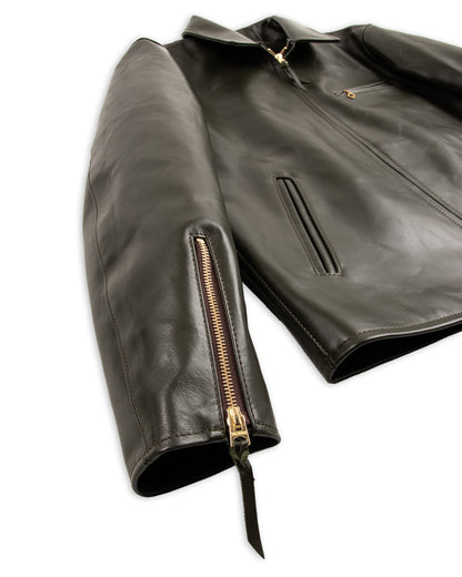 Y'2 Leather Lightweight Vintage Horsehide Single Riders Jacket (PR-65) - Olive - Standard & Strange