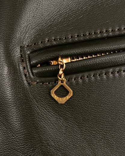 Y'2 Leather Lightweight Vintage Horsehide Single Riders Jacket (PR-65) - Olive - Standard & Strange