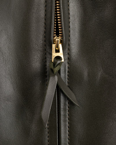 Y'2 Leather Lightweight Vintage Horsehide Single Riders Jacket (PR-65) - Olive - Standard & Strange