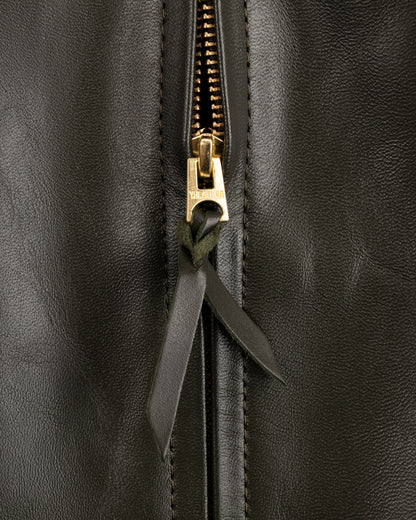 Y'2 Leather Lightweight Vintage Horsehide Single Riders Jacket (PR-65) - Olive - Standard & Strange