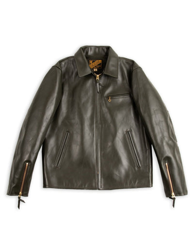Y'2 Leather Lightweight Vintage Horsehide Single Riders Jacket (PR-65) - Olive - Standard & Strange