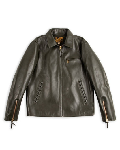 Y'2 Leather Lightweight Vintage Horsehide Single Riders Jacket (PR-65) - Olive - Standard & Strange