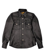 Y'2 Leather Steer Oil Western Shirt - Black (SS-13) - Standard & Strange